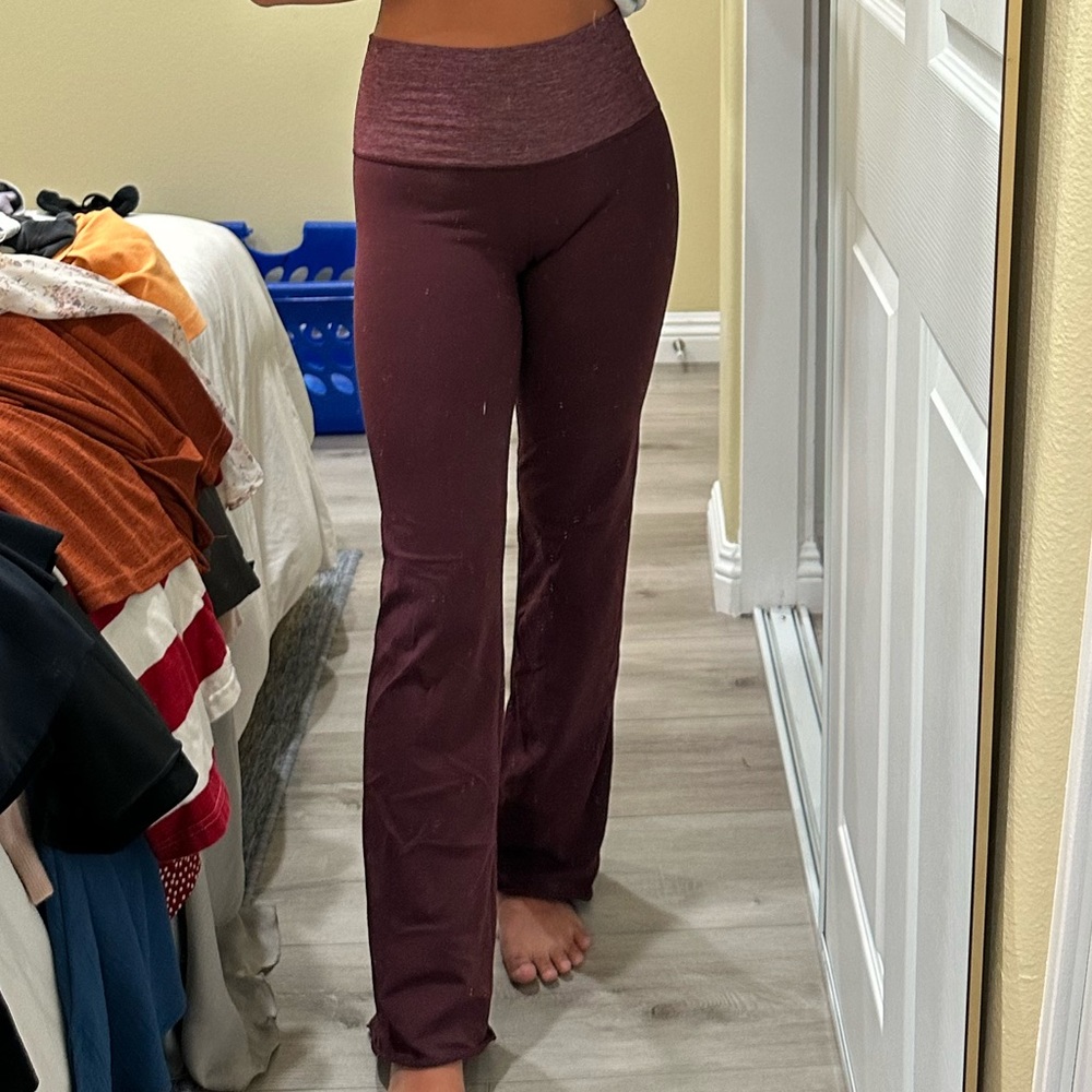 Lululemon flare burgundy leggings